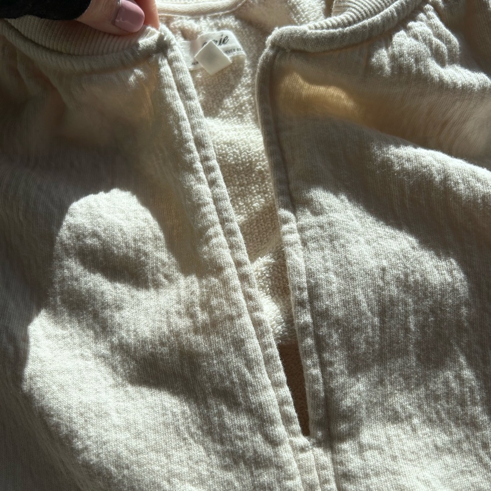 Aerie Gauze Cotton Puff Sleeve very oversized v neck terry popover top. Lounge - Picture 9 of 10